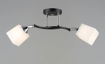 Потолочная люстра Sirius B N6106/2 BK+CR с поворотным механизмом