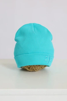 Шапка ''Emoji'' бирюзовая 38-42 0-6 месяцев (MB102076BM)