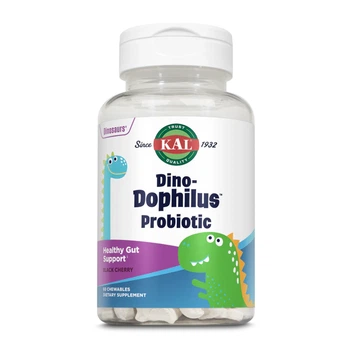 Dino-Dophilus™ Kids Probiotic - 60 chewables Black Cherry дитячий пробіотик Dino-Dophilus зі смаком чорної черешні для мікрофлори, травлення та імунітету