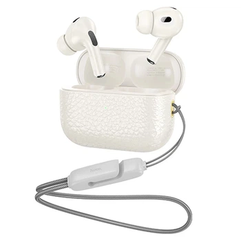 Бездротові вакуумні навушники HOCO Duke EQ9 Plus, true wireless, ANC, Noise Reduction, BT headset, BT5.3, 40mAh, 300mAh, 7h, 28h, milky white