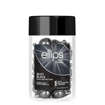 Витамины для волос Ellips Hair Vitamin Шелковая ночь с про-кератиновым комплексом 50*1 мл