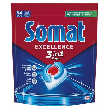 Капсули для посудомийної машини Somat Excellence 3-in-1 34 шт (9000101831986)