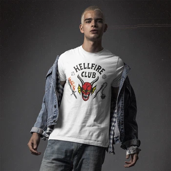 Футболка унісекс Stranger Things (Hellfire Club Logo) XS білий
