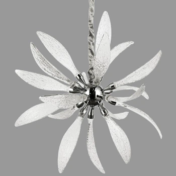 Люстра серебряная подвесная "Venini" 65см 22W (98-9224-18)