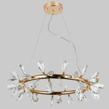 Бронзовая люстра "Crystal" 70см 40W (85-6601-42)