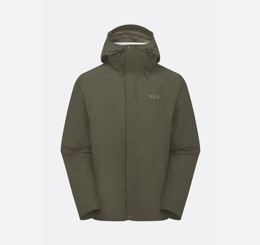 Куртка мужская мембранная Rab Downpour Jacket, Army, S (RB QWI-06-ARM-SML)