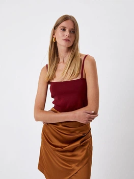Топ женский Massimo Dutti 5721945605c32 L Бордовый (1000000052526)