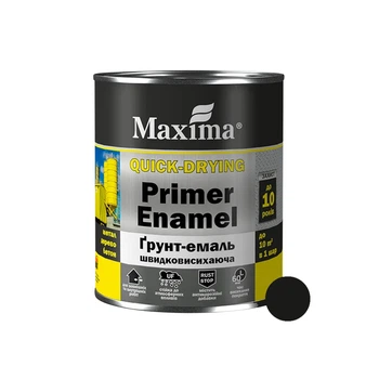 Грунт-эмаль быстросохнущая Maxima черная матовая 0,75 кг