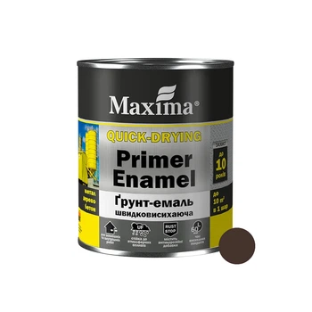 Грунт-эмаль быстросохнущая Maxima темно-коричневая 0,75 кг