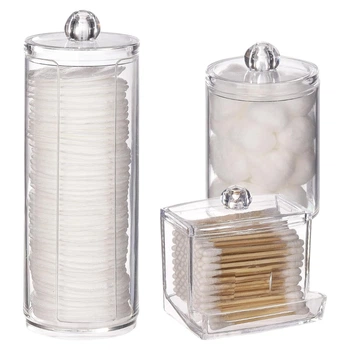 Набор органайзеров для ватных палочек и дисков Multifunctional storage box 3 шт (R10250)