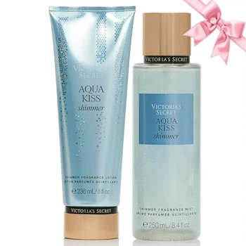 Набір Victoria's Secret Aqua Kiss Shimmer Fragrance Lotion + Lotion (716/719)