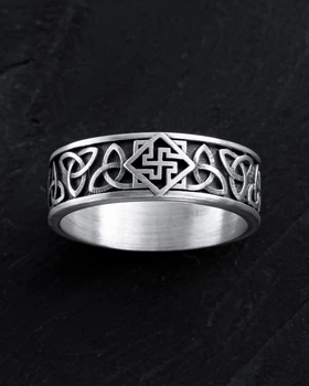 Серебряное кольцо КЕЛЬТСКИЙ УЗЕЛ И СВАРОГ Reytel 1192004 22