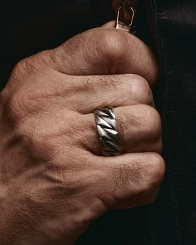 Серебряное кольцо CUBAN CHAIN Reytel 1189707 18.5