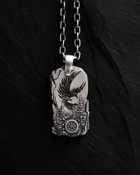 Серебряный кулон LORD OF THE SKY. VEGVISIR Reytel 1196362