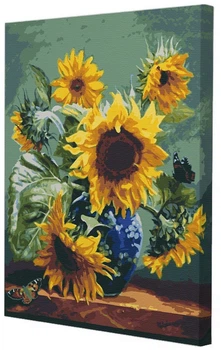 Картина по номерам Riviera Blanca Подсолнухи с бабочками 40x50 см (RB-0284) (4822840068011)