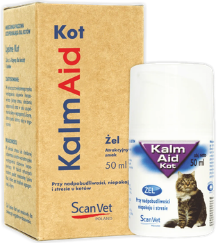 Żel ScanVet KalmAid Kot w problemach behawioralnych, niepokoju i stresu u kotów 50 ml (5391525732886)