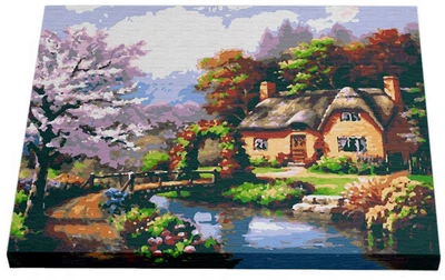 Картина по номерам Riviera Blanca Домик над рекой 40x50 см (RB-0038) (4824000547152)