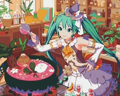 Картина за номерами Riviera Blanca Hatsune Miku 40x50 см (4820800130785) (RB-1024)
