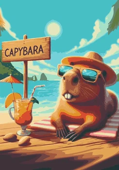 Картина за номерами Riviera Blanca Капібара 28x40 см (4820918305617) (RB-1012)