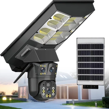 Камера видеонаблюдения 4Мп на 2 объектива с Led фонарем и солнечной панелью SPM XA01 T19 4G WiFi 4G