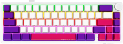 Клавіатура бездротова Lorgar RGB USB/Wireless White (LRG-KBP70MW-WH-US)