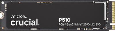 SSD диск Crucial P510 1TB M.2 2280 NVMe PCIe 5.0 4x 3D NAND TLC (CT1000P510SSD8)