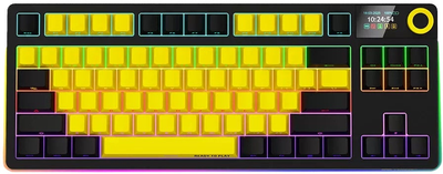 Клавіатура бездротова Lorgar TKL RGB USB/Wireless Yellow (LRG-KBP70TKLW-YL-US)