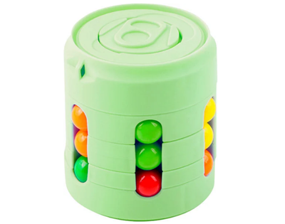 Головоломка банку Cans Spinner Cube антистрес розвиваюча іграшка з кульками для дітей зеленого кольору