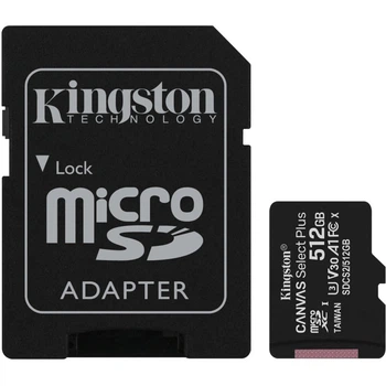 Карта пам`яті Kingston Canvas Select Plus microSDXC (UHS-1) 512Gb class 10, Black