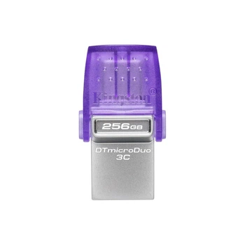 USB - флешка Kingston DT microDuo 3C USB 3.2 256GB USB/Type-C, Silvery