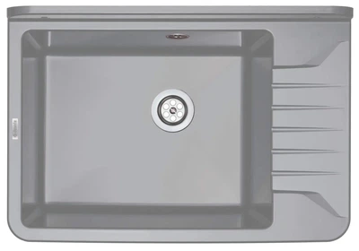 Мийка кухонна Deante Garden, полістирол, прямокутна, без крила, 505х350х252мм, чаша - 1, до стіни, с (00116856)