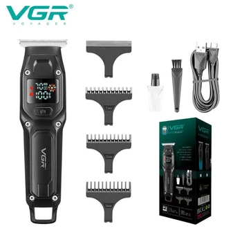 Мужской аккумуляторный триммер Машинка для стрижки для бороды и усов VGR V-964 1-3 мм Черный