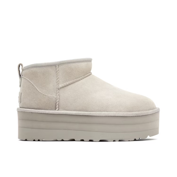 Жіночі уггі Ультра Міні Платформа Замша Сірі UGG Classic Ultra Mini Platform Light Grey Suede (39, сірий)