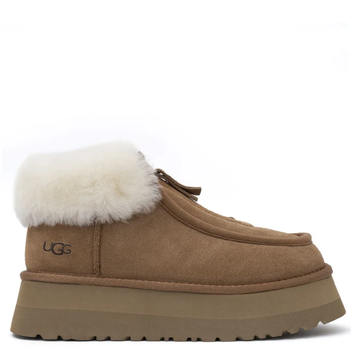 Жіночі уггі Платформа Жіночі Замша Коричневі з Змійкою UGG Funkette Boot Chestnut Suede (37, коричневий)