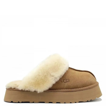 Жіночі уггі Шьопанці Платформа Помаранчеві Замша UGG Disquette Chestnut Platform Slippers (39, помаранчевий)