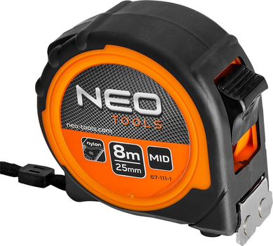 Рулетка NEO Tools сталева 8 м x 25 мм 67-111-1 (5907558495201)