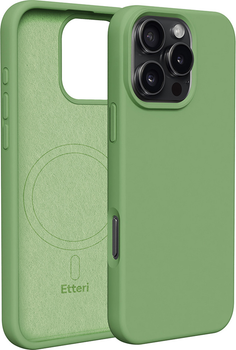 Etui plecki Etteri Silicone Mag do Apple iPhone 16 Pro Light Green (5907457790278)