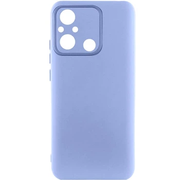 Протиударний чохол TPU GETMAN Liquid Silk Full Camera для Xiaomi Redmi 12C Бузковий / Light purple