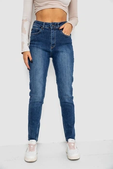 Джинсы женские Mom-fit стрейч, цвет синий, 244R1143, AGER, размер 27