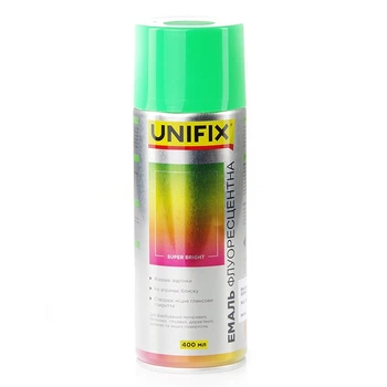 Эмаль акриловая флуоресцентная RAL 6038 Зеленый 400мл UNIFIX (941045)