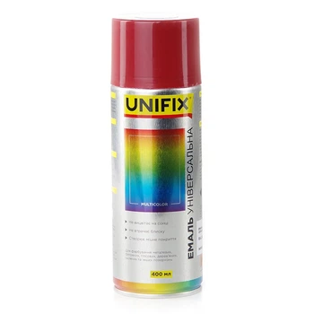 Эмаль акриловая универсальная RAL 3001 Сигнальный красный глянец 400мл UNIFIX (941008)