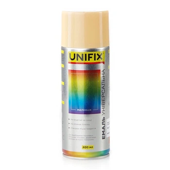 Эмаль акриловая универсальная RAL 1015 Слоновая кость глянец 400мл UNIFIX (941005)