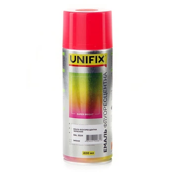 Эмаль акриловая флуоресцентная RAL 3024 Красный 400мл UNIFIX (941044)