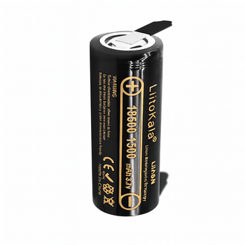 Аккумулятор с контактами для пайки LiitoKala Lii-18A-N, 18500, 1500mAh, Черный