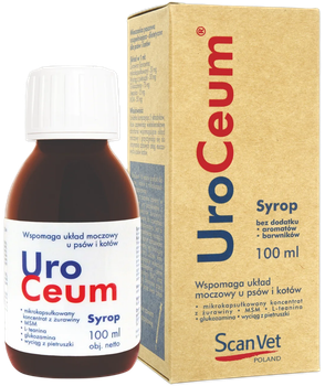Сироп ScanVet UroCeum  для підтримки сечовивідних шляхів у собак і котів 100 мл (5906196669104)
