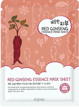 Тканевая маска c красным женьшенем Esfolio Pure Skin Red Ginseng Essence Mask Sheet 25ml (730432-882685-2)