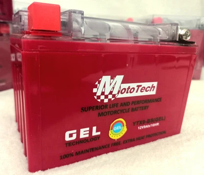 Акумулятор мото MotoTech YTX9-BS 12V 9Ач GEL для скутерів та мотоциклів KANUNI, VIPER, MUSTANG, LIFAN (150-250сс)