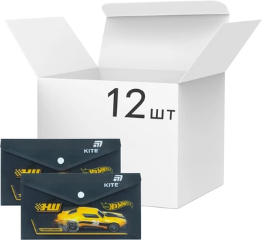 Набор папок на кнопке Kite Hot Wheels DL 12 шт (HW25-246)