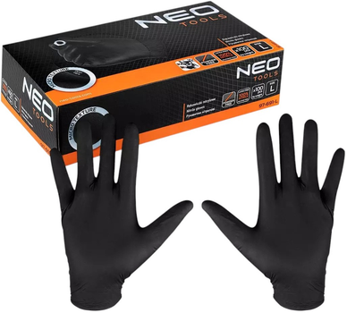 Нітрилові рукавички NEO Tools розмір L 97-691-L 100 шт чорні (5907558484526)