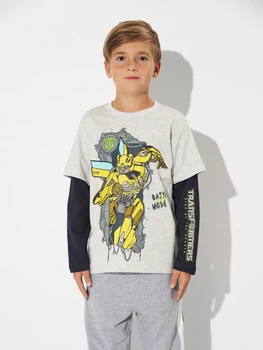 Дитяча футболка з довгими рукавами для хлопчика OVS T-Shirt Doub Purple Heath 1816165 104 см Violet (8056781485279)